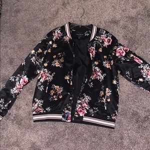 Floral bomber jacket